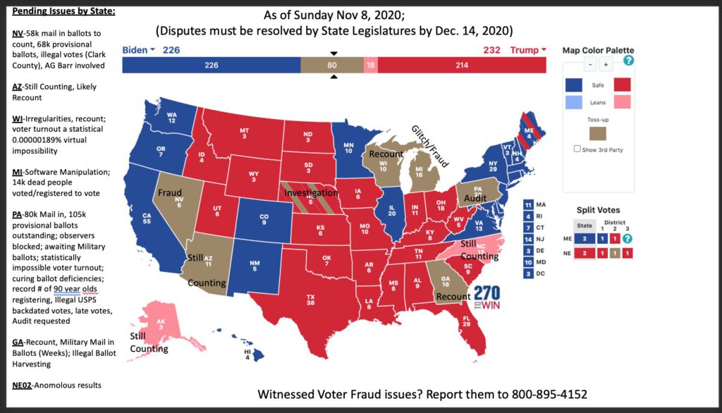 amerikaanse verkiezingen zondag 8 november